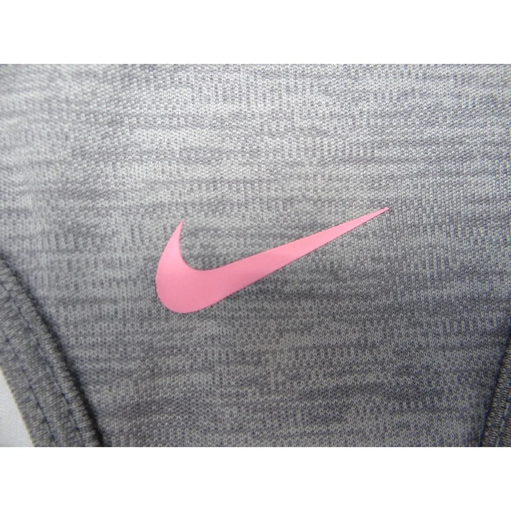 Nike Dri Fit Racerback Tank Top Gray Pink Stripes Athletic Workout Size‎ S